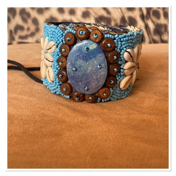 Vintage Shell and Stone Boho Belt - Picture 3 of 5